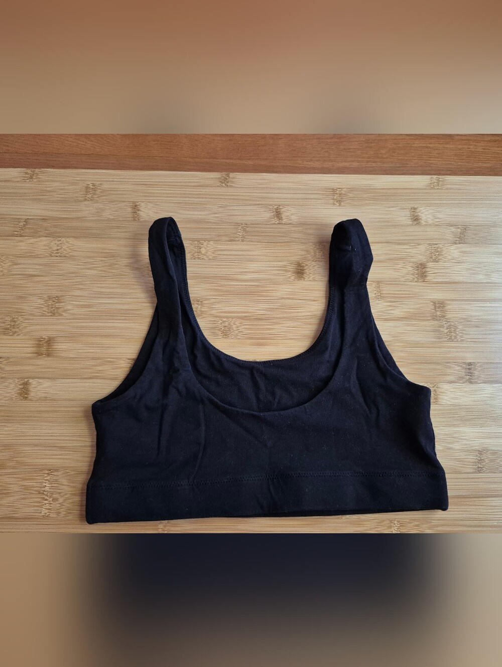 Pact Organic Cotton Scoop Neck Bralette - Black - Picture 2 of 7